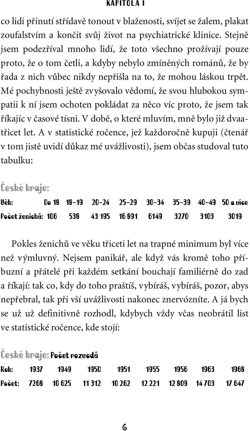 Mé pochybnosti je tû zvy ovalo vûdomí, Ïe svou hlubokou sympatii k ní jsem ochoten pokládat za nûco víc proto, Ïe jsem tak fiíkajíc v ãasové tísni.