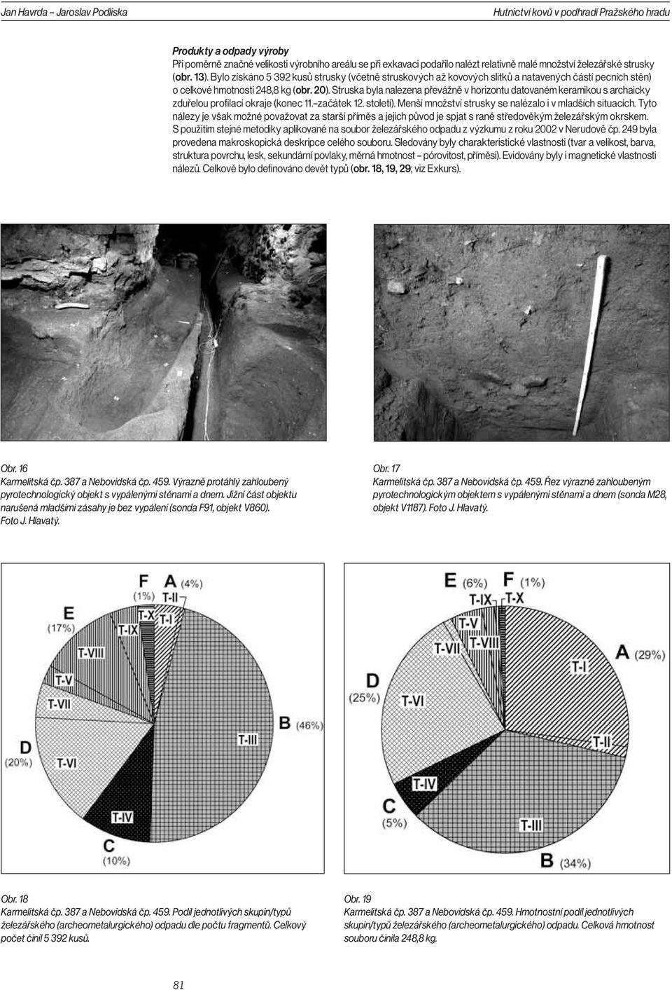 Struska byla nalezena převážně v horizontu datovaném keramikou s archaicky zduřelou profilací okraje (konec 11. začátek 12. století). Menší množství strusky se nalézalo i v mladších situacích.