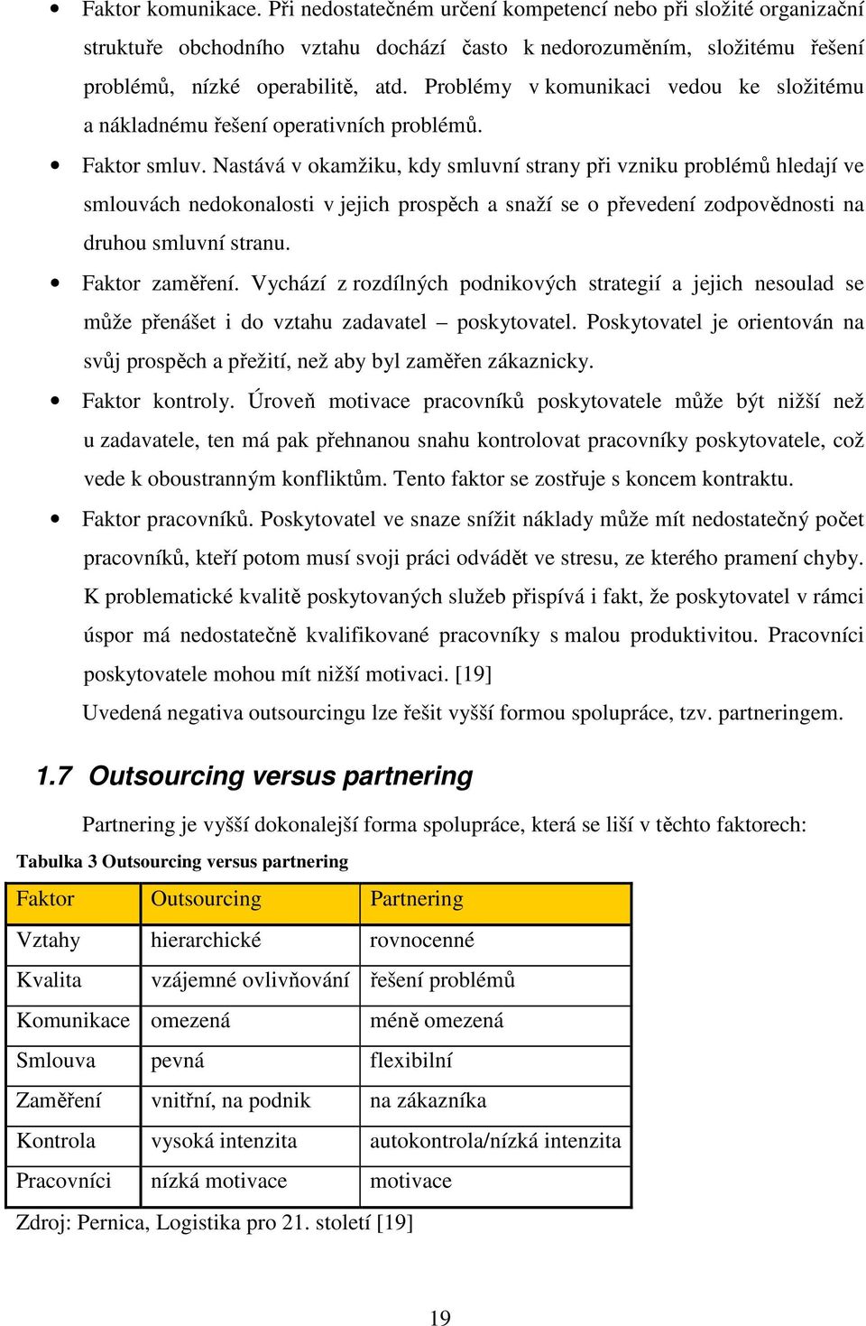 Nastává v okamžiku, kdy smluvní strany při vzniku problémů hledají ve smlouvách nedokonalosti v jejich prospěch a snaží se o převedení zodpovědnosti na druhou smluvní stranu. Faktor zaměření.