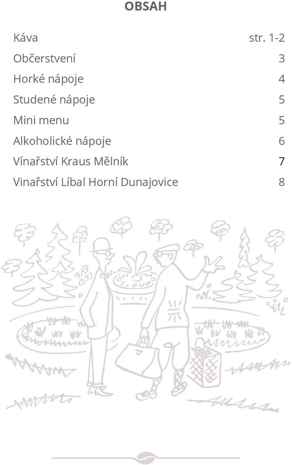 Studené nápoje 5 Mini menu 5