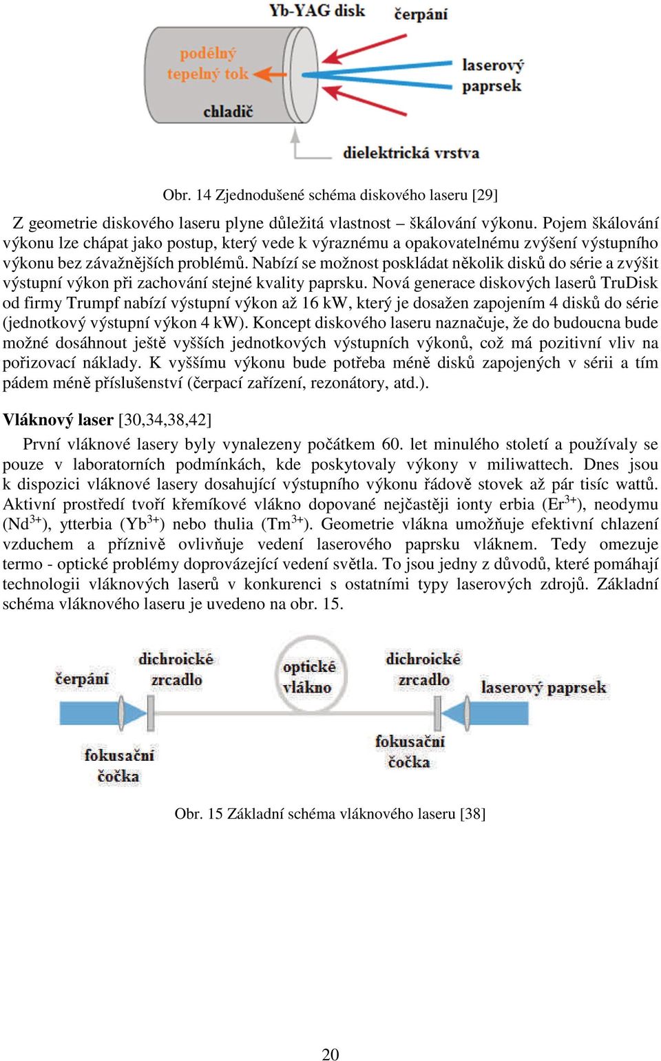 Nabízí se možnost poskládat několik disků do série a zvýšit výstupní výkon při zachování stejné kvality paprsku.