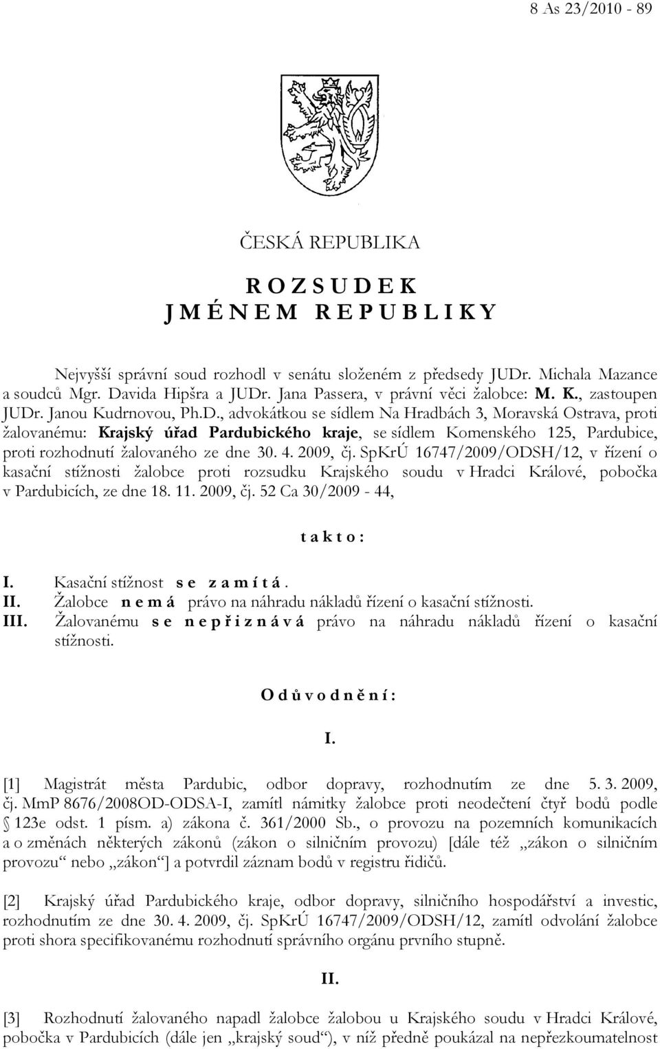. Janou Kudrnovou, Ph.D.