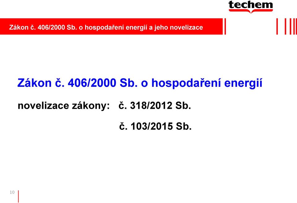 o hospodaření energií novelizace