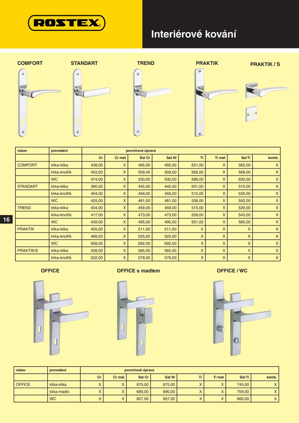 klika-klika 404,00 X 459,00 459,00 515,00 X 529,00 X klika-knoflík 417,00 X 473,00 473,00 529,00 X 543,00 X WC 439,00 X 495,00 495,00 551,00 X 565,00 X PRAKTIK klika-klika 455,00 X 511,00 511,00 X X