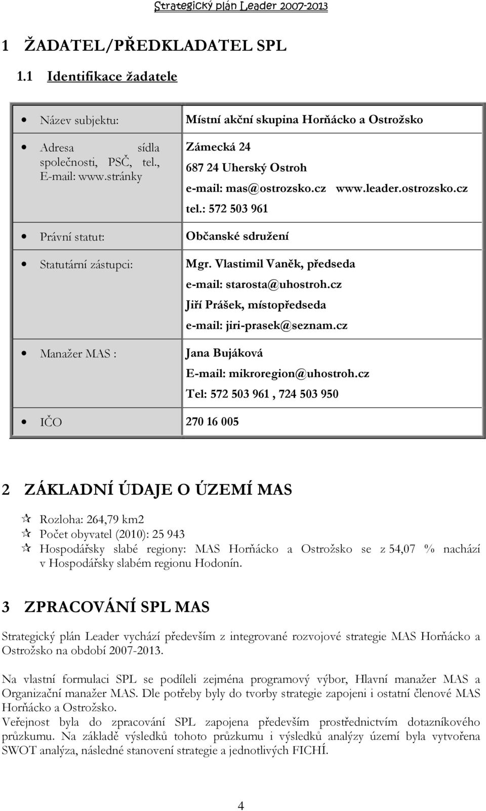 Vlastimil Vaněk, předseda e-mail: starosta@uhostroh.cz Jiří Prášek, místopředseda e-mail: jiri-prasek@seznam.cz Manažer MAS : Jana Bujáková E-mail: mikroregion@uhostroh.