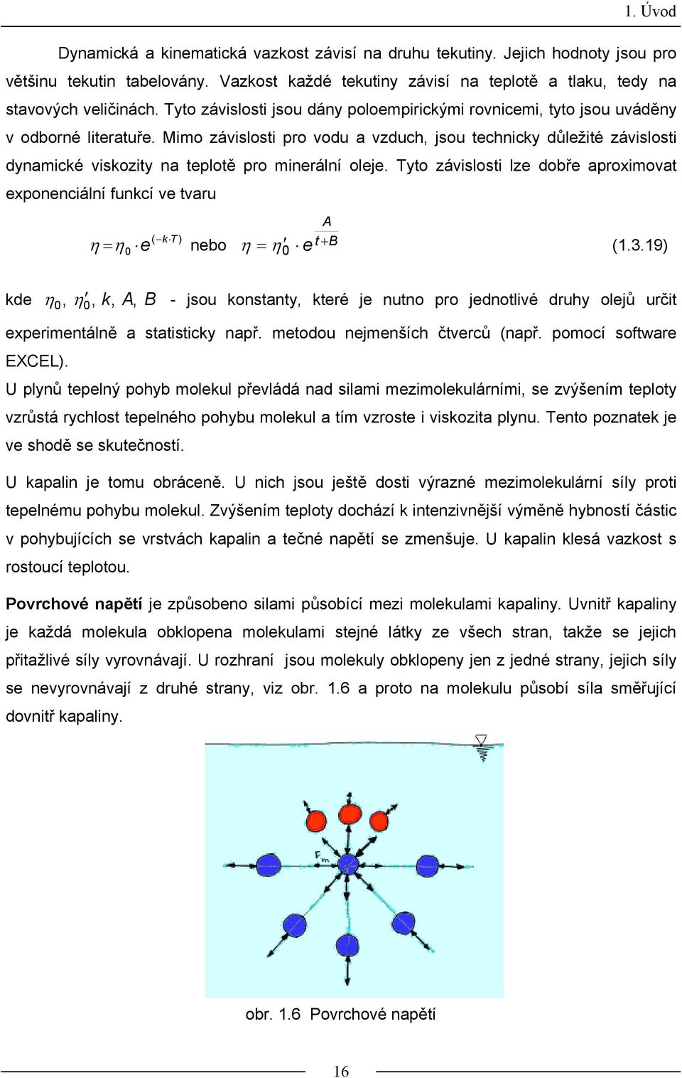 Tto áislosti le dobře aroimoat eonenciální funkcí e taru A ( k T ) η =η e nebo = η e t + B η (.3.