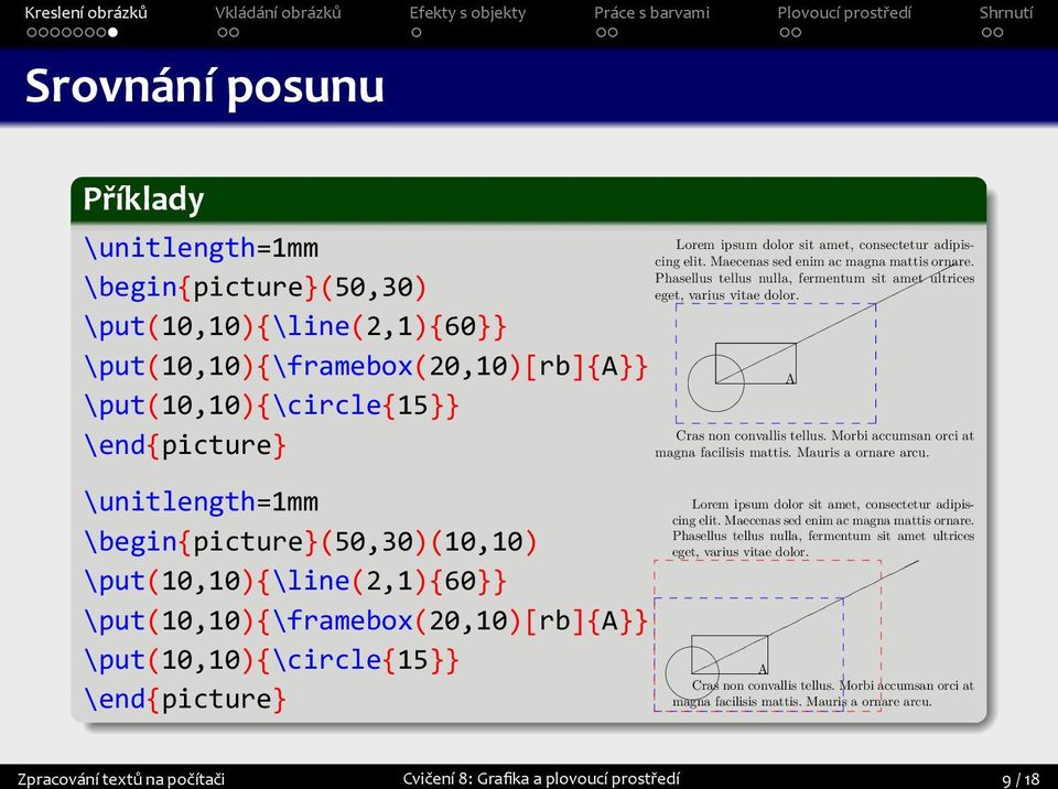 \begin{picture}(50,30)(10,10) \put(10,10){\line(2,1){60}} \put(10,10){\framebox(20,10)[rb]{a}}