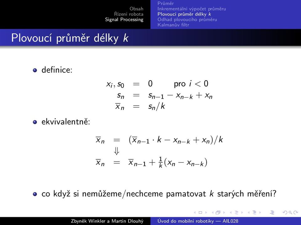 n k + x n )/k x n = x n 1 + 1 k (x n x n k ) co