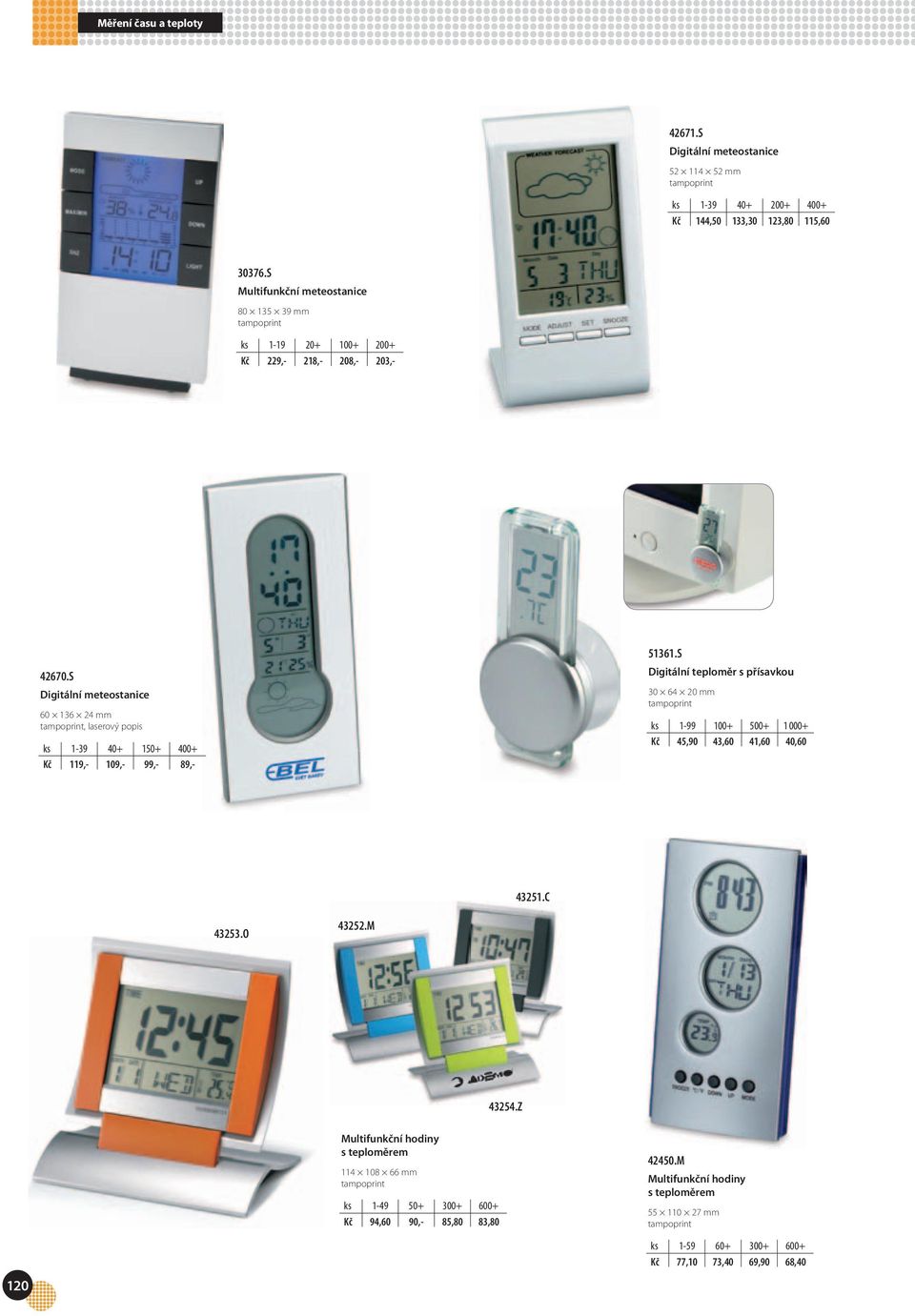 S Digitální meteostanice 60 136 24 mm ks 1-39 40+ 150+ 400+ Kč 119,- 109,- 99,- 89,- 51361.