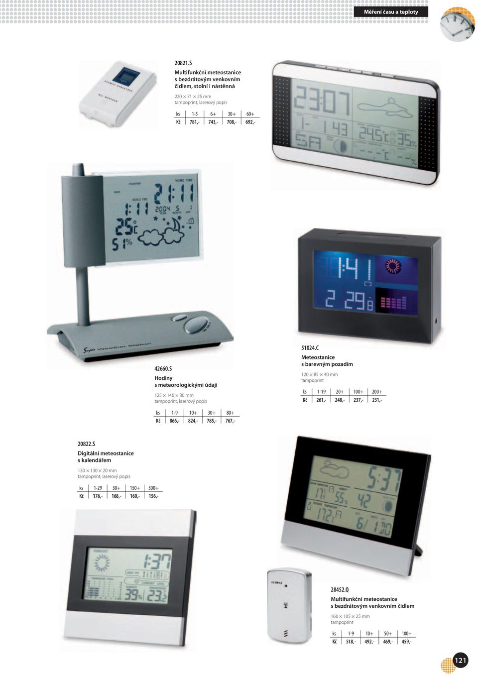 42660.S Hodiny s meteorologickými údaji 125 140 80 mm 51024.