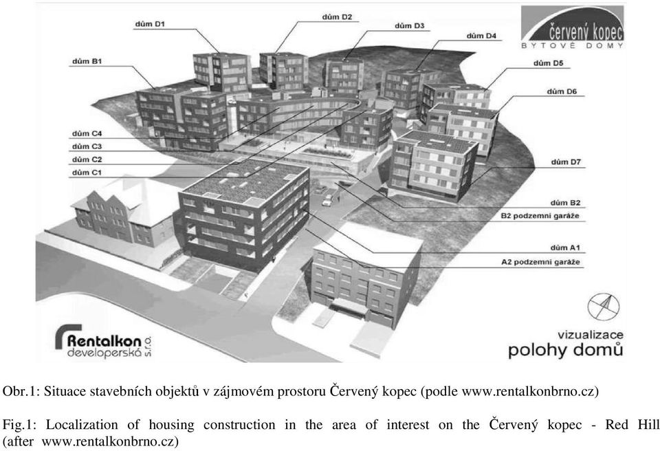 1: Localization of housing construction in the area of