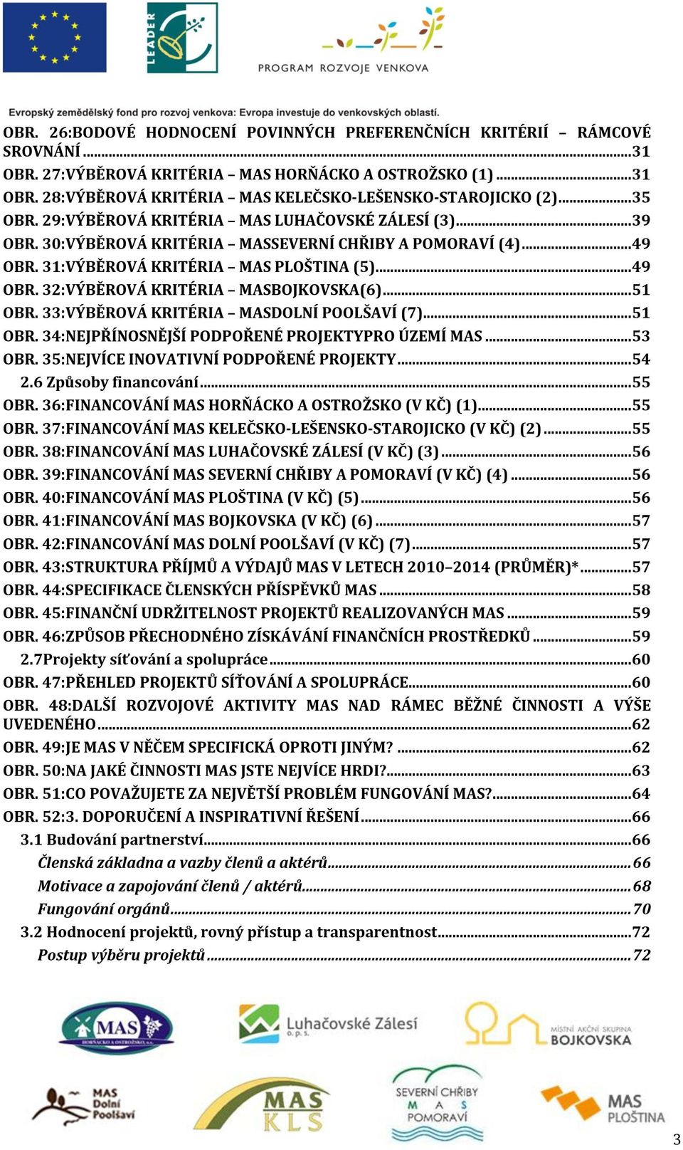 .. 51 OBR. 33:VÝBĚROVÁ KRITÉRIA MASDOLNÍ POOLŠAVÍ (7)... 51 OBR. 34:NEJPŘÍNOSNĚJŠÍ PODPOŘENÉ PROJEKTYPRO ÚZEMÍ MAS... 53 OBR. 35:NEJVÍCE INOVATIVNÍ PODPOŘENÉ PROJEKTY... 54 2.6 Způsoby financování.