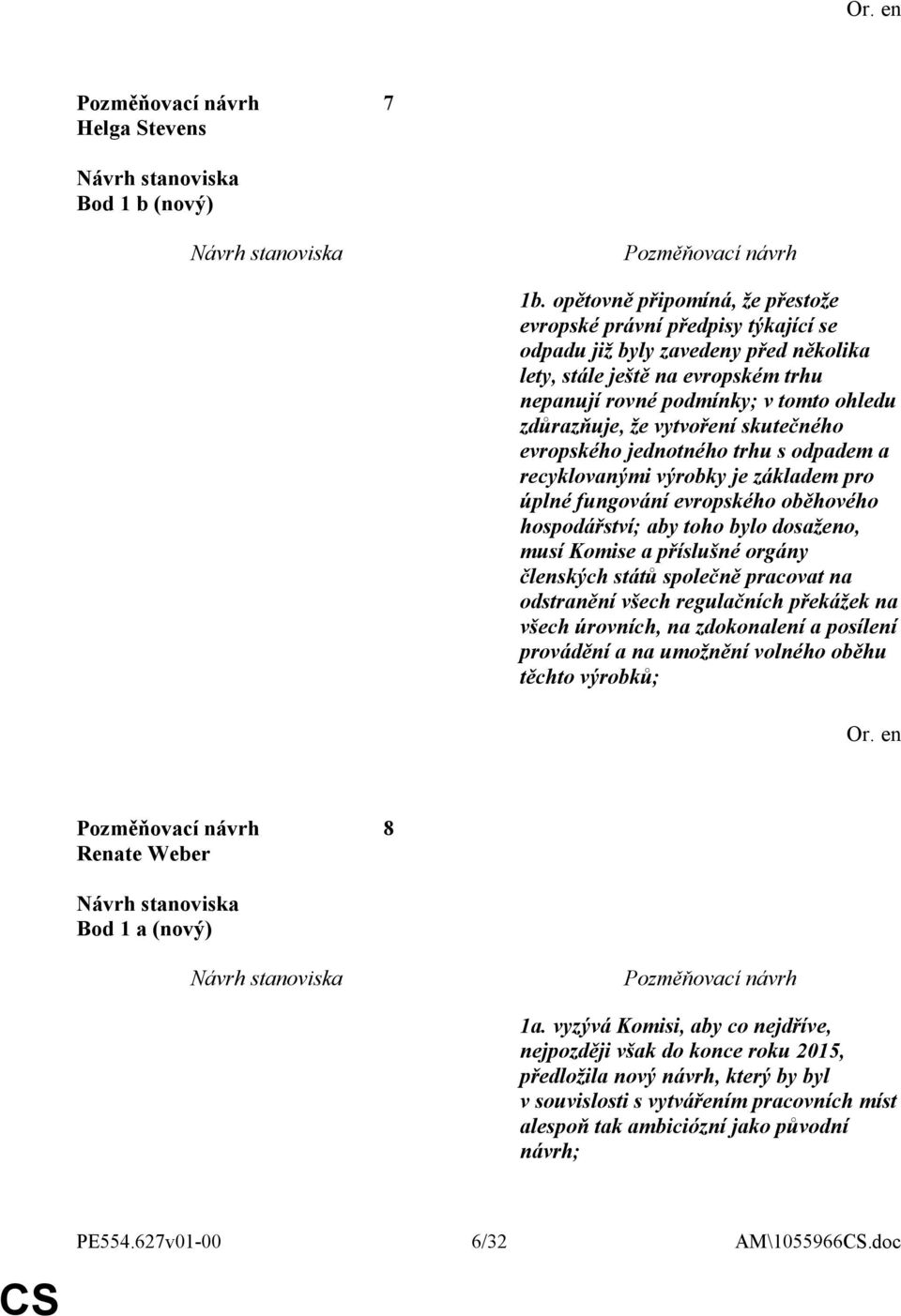 vytvoření skutečného evropského jednotného trhu s odpadem a recyklovanými výrobky je základem pro úplné fungování evropského oběhového hospodářství; aby toho bylo dosaženo, musí Komise a příslušné