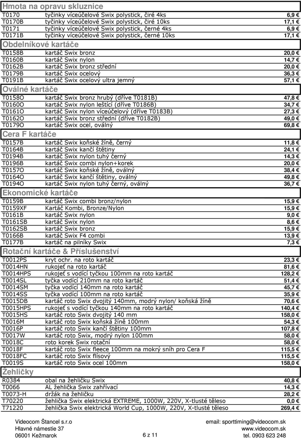 ocelový 36,3 T0191B kartáč Swix ocelový ultra jemný 57,1 Oválné kartáče T0158O kartáč Swix bronz hrubý (dříve T0181B) 47,8 T0160O kartáč Swix nylon leštící (dříve T0186B) 34,7 T0161O kartáč Swix