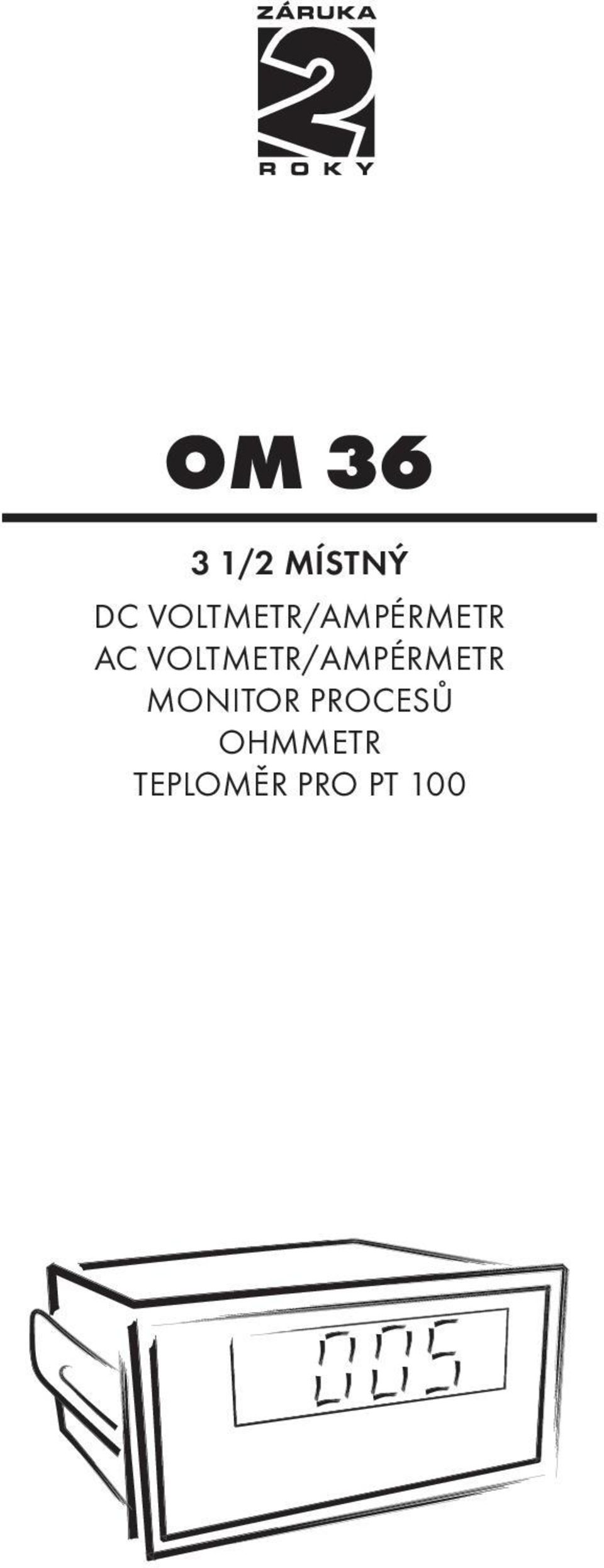 VOLTMETR/AMPÉRMETR MONITOR