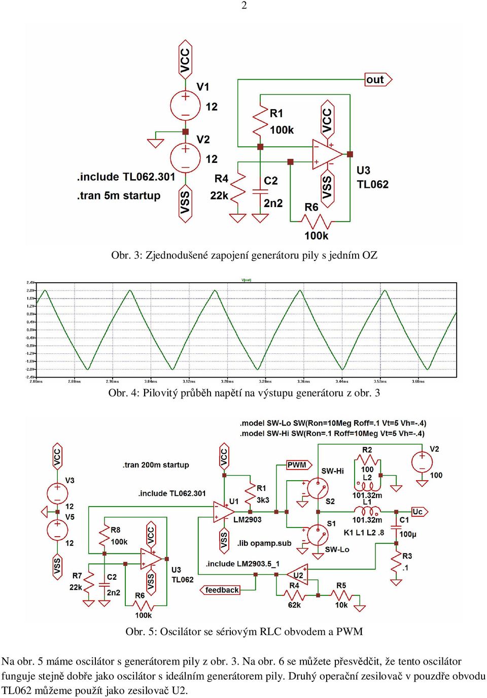 5: Oscilátor se sériovým RLC obvodem a PWM Na obr.