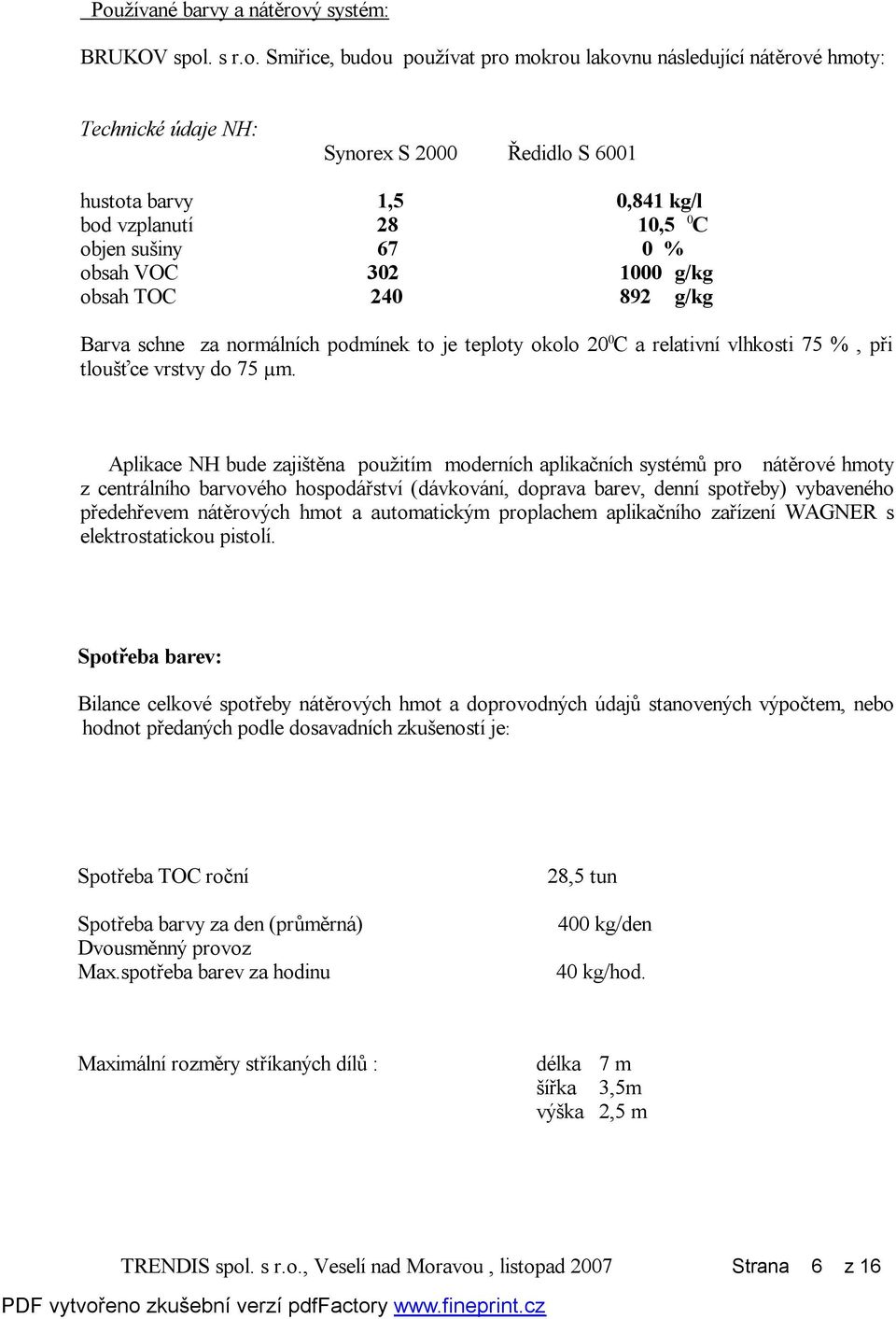 vrstvy do 75 µm.