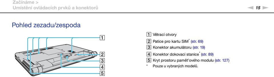 69) C Konektor akumulátoru (str.