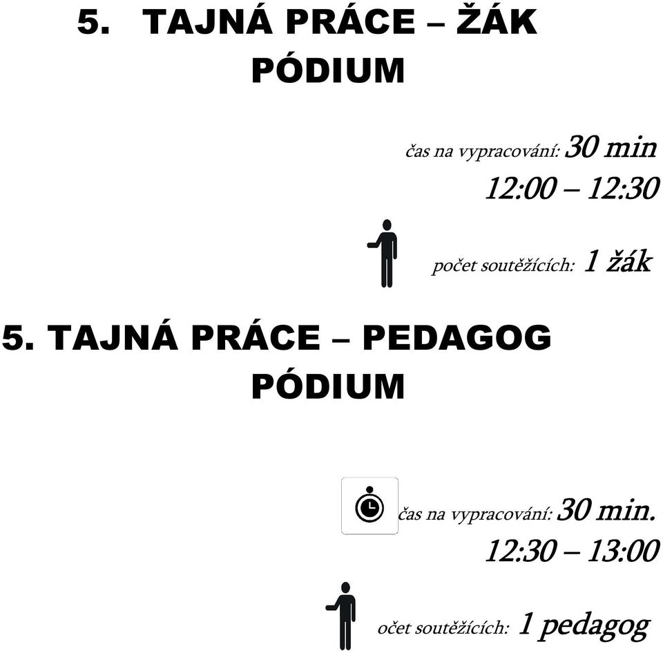 TAJNÁ PRÁCE PEDAGOG PÓDIUM čas na vypracování: