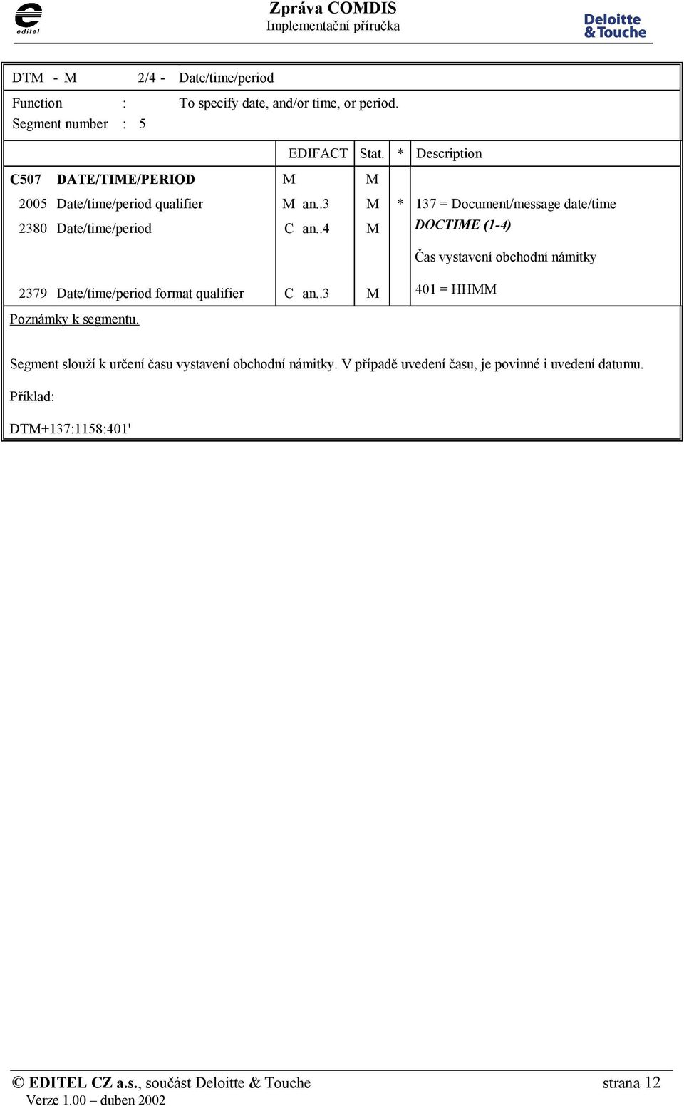 .3 M * 137 = Document/message date/time 2380 Date/time/period C an.