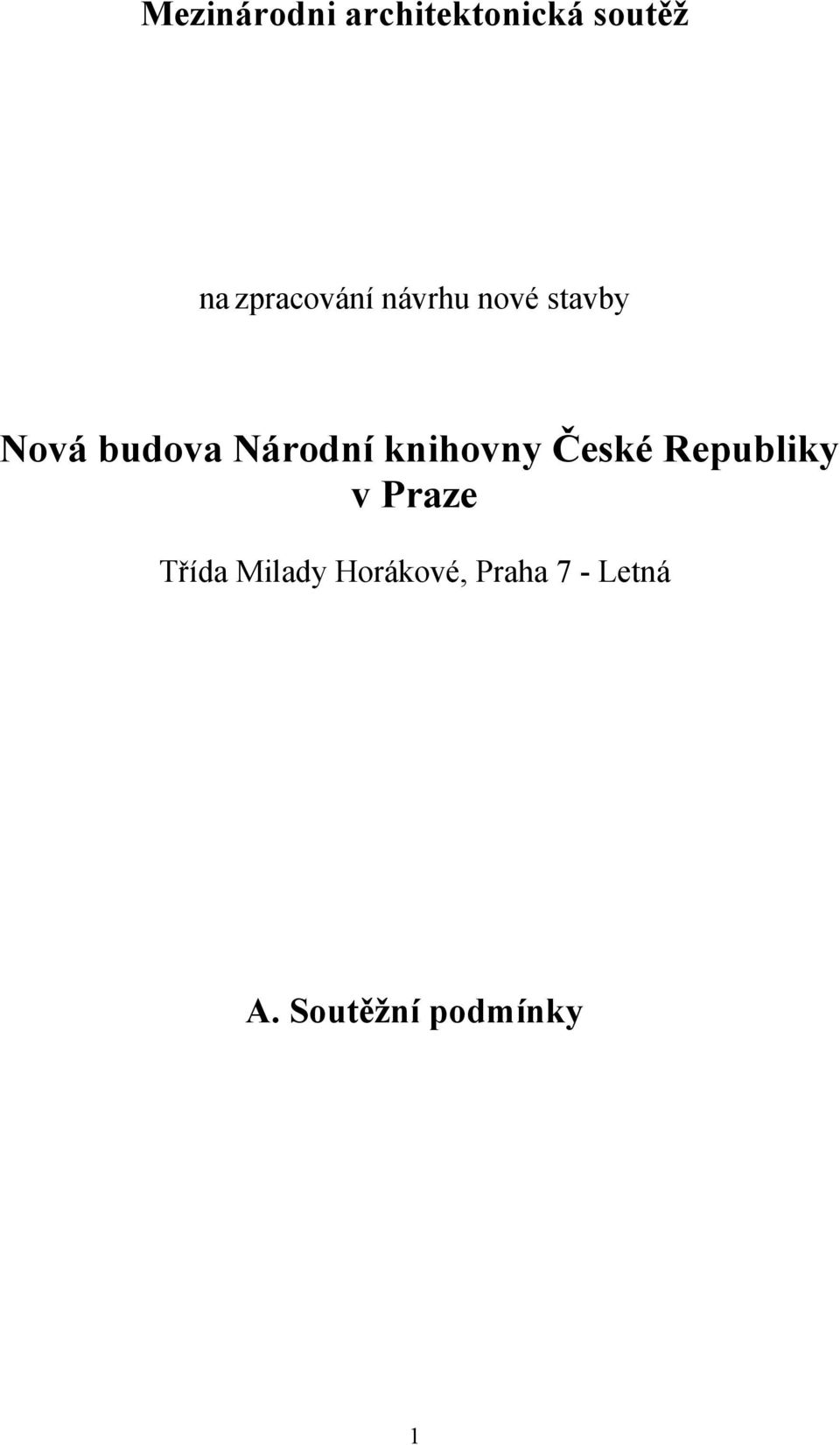 Národní knihovny České Republiky v Praze