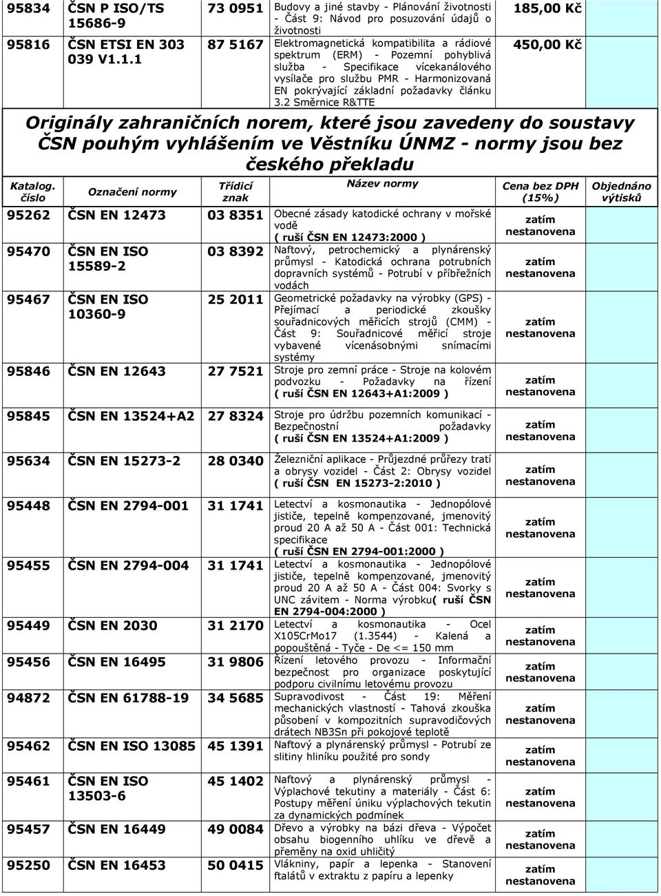 ČSN ETSI EN 303 039 V1.