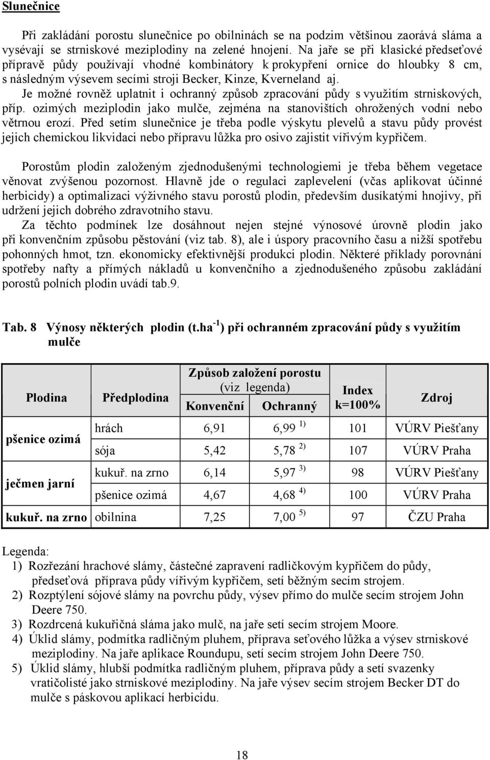 Je možné rovněž uplatnit i ochranný způsob zpracování půdy s využitím strniskových, příp. ozimých meziplodin jako mulče, zejména na stanovištích ohrožených vodní nebo větrnou erozí.