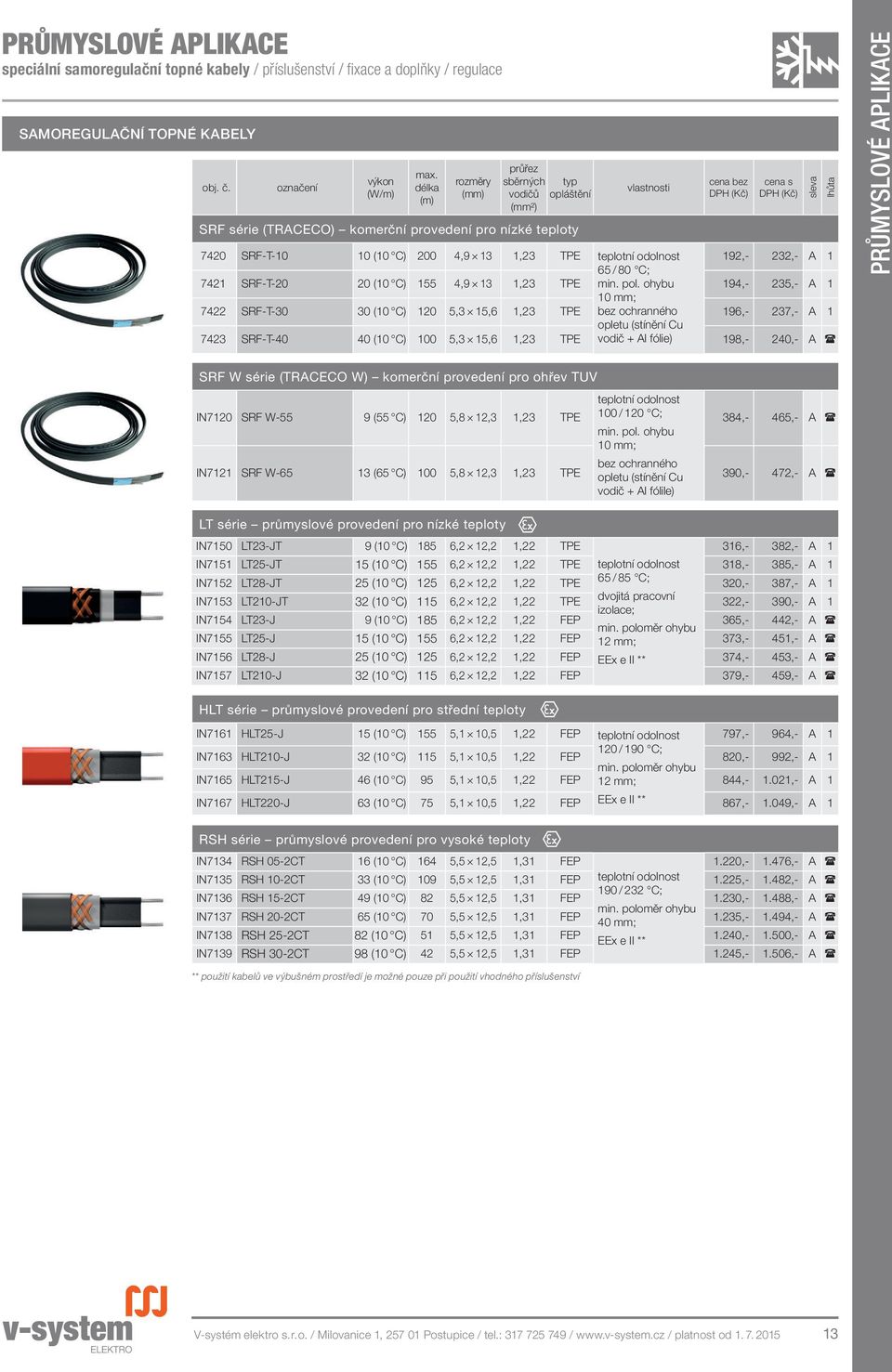 232,- A 65 / 80 C; 742 SRF-T-20 20 (0 C) 55 4,9 3,23 TPE min. pol.