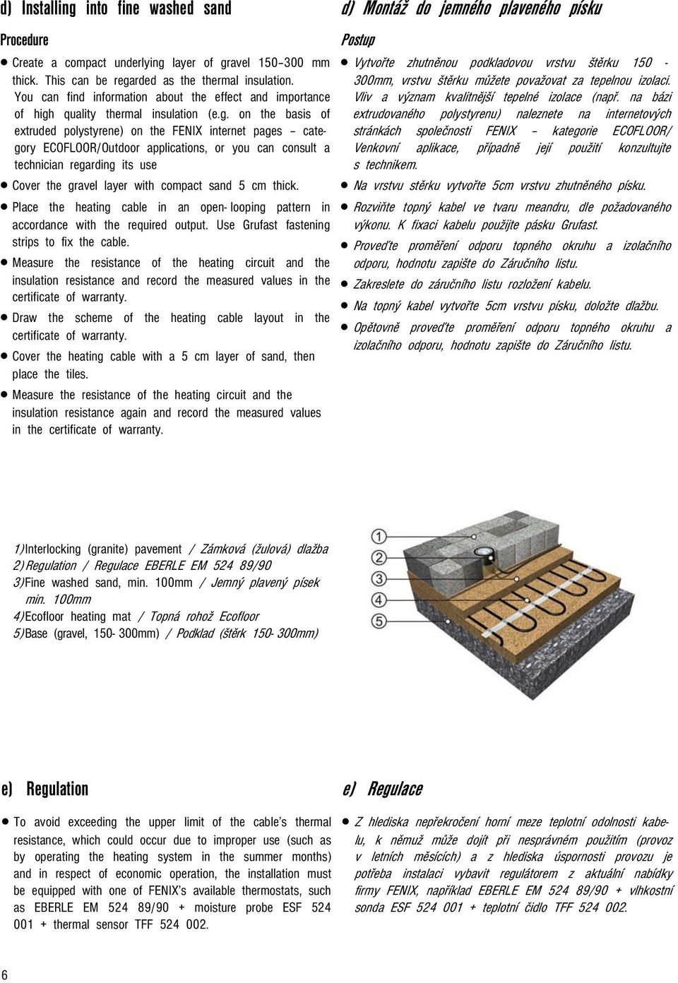 quality thermal insulation (e.g.