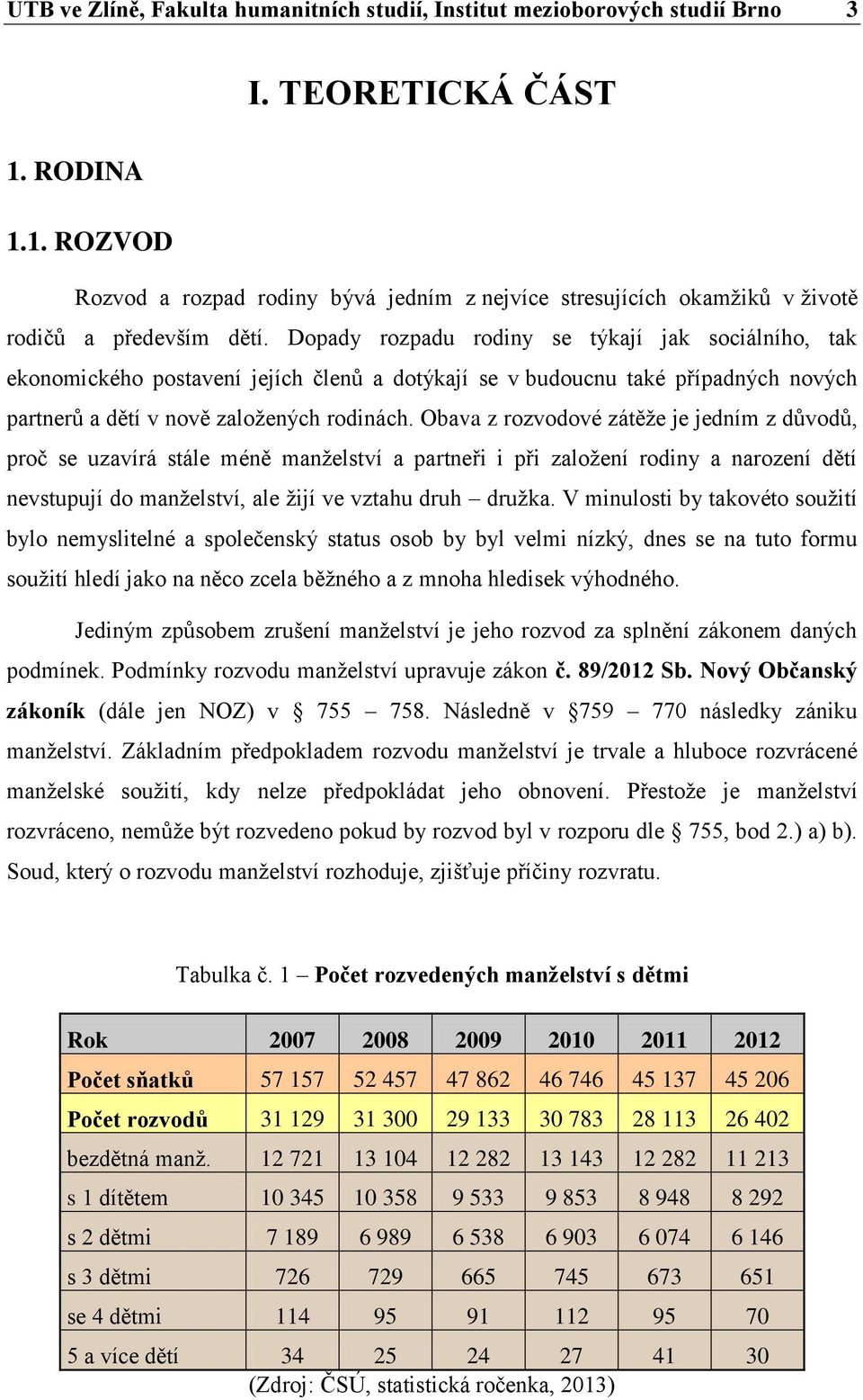 Dopady rozpadu rodiny se týkají jak sociálního, tak ekonomického postavení jejích členů a dotýkají se v budoucnu také případných nových partnerů a dětí v nově založených rodinách.