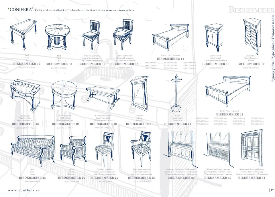 900x2000 mm 1000x2000 mm 1200x2000 mm 900x2100 mm 1000x2100 mm 1200x2100 mm 900x2200 mm 1000x2200 mm 1200x2200 mm Noční stolek Night stand Прикроватная тумбочка 16 560x590x40 mm Manžetník Chest of