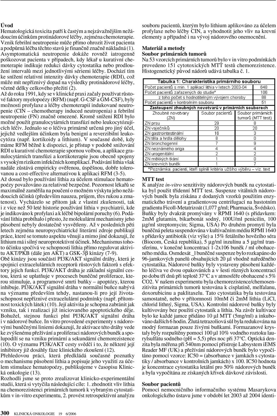 Asymptomatická neutropenie dokáïe rovnûï iatrogennû po kozovat pacienta v pfiípadech, kdy lékafi u kurativní chemoterapie indikuje redukci dávky cytostatika nebo prodlou- Ïení intervalû mezi