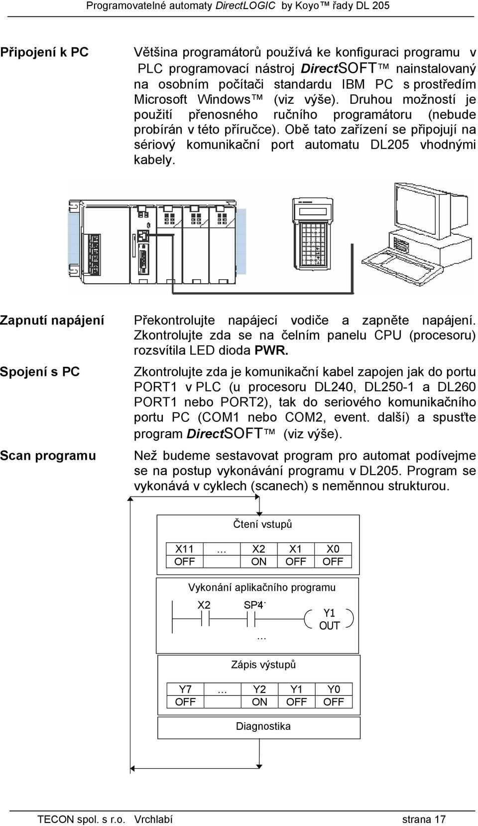 Zapnutí napájení Překontrolujte napájecí vodiče a zapněte napájení. Zkontrolujte zda se na čelním panelu CPU (procesoru) rozsvítila LED dioda PWR.