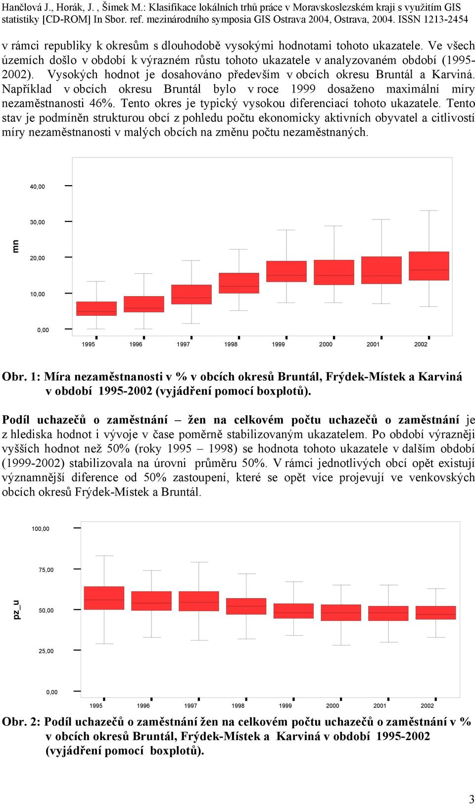 Například v obcích okresu Bruntál bylo v roce dosaženo maximální míry nezaměstnanosti 46%. Tento okres je typický vysokou diferenciací tohoto ukazatele.