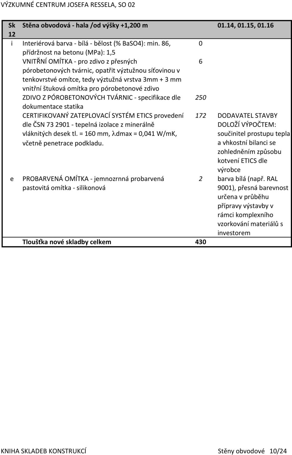 CERTIFIKOVANÝ)ZATEPLOVACÍ)SYSTÉM)ETICS)provedení) dle)čsn)73)2901)c)tepelná)izolace)z)minerálně) vláknitých)desek)tl.)=)10)mm,)λdmax)=)0,041)w/mk,) včetně)penetrace)podkladu.