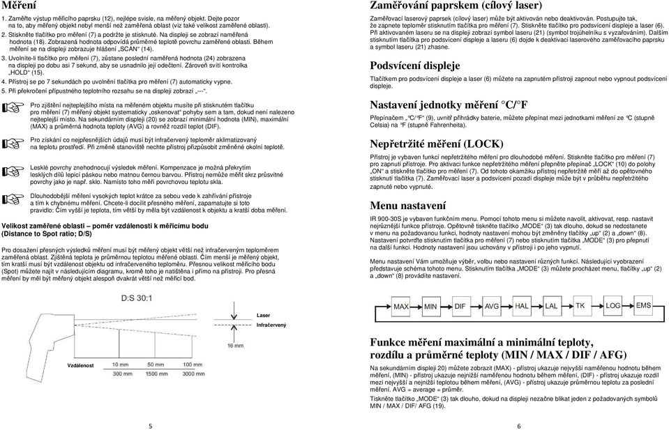 Během měření se na displeji zobrazuje hlášení SCAN (14). 3.