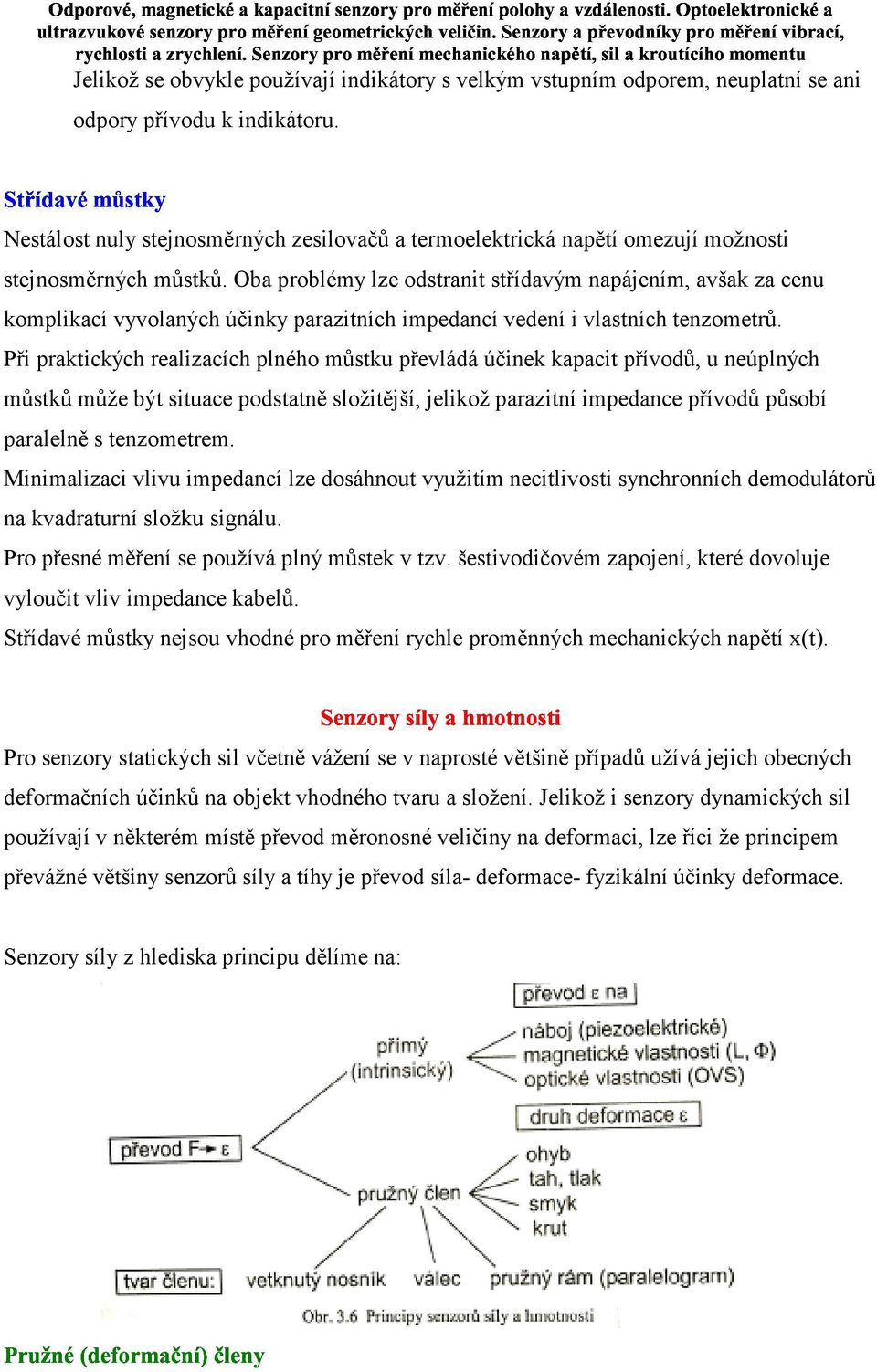 Oba problémy lze odstranit střídavým napájením, avšak za cenu komplikací vyvolaných účinky parazitních impedancí vedení i vlastních tenzometrů.