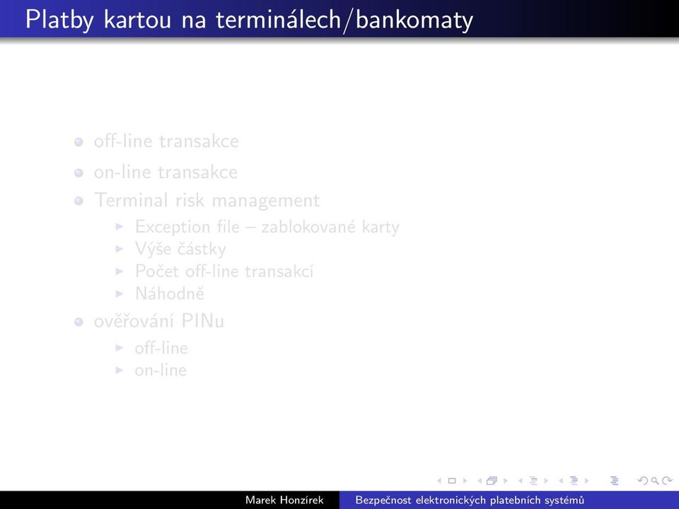 Exception file zablokované karty Výše částky Počet