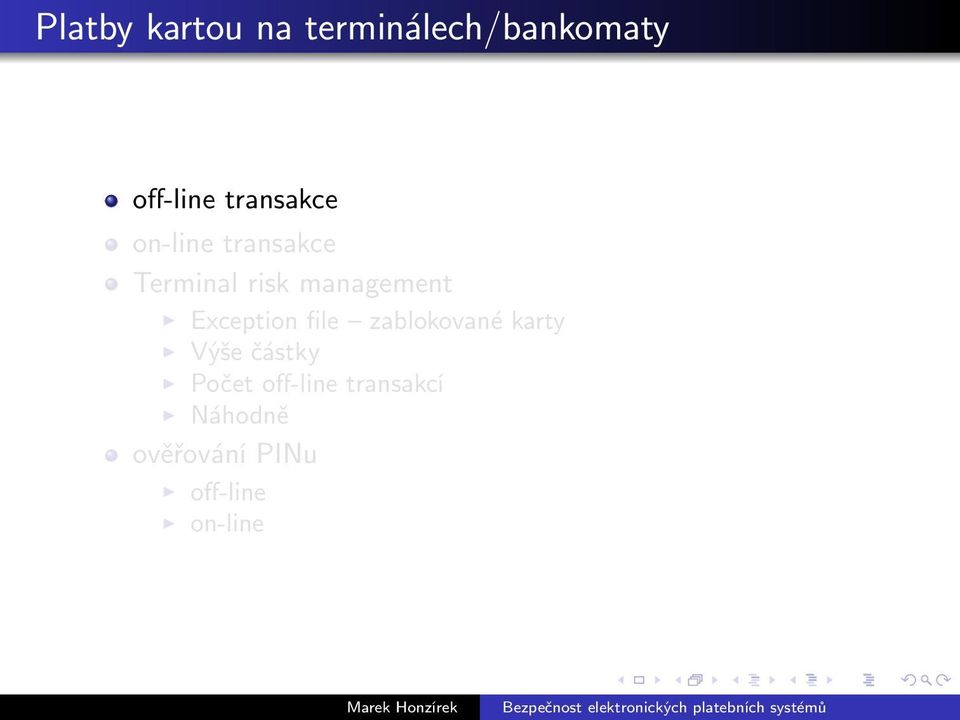 Exception file zablokované karty Výše částky Počet