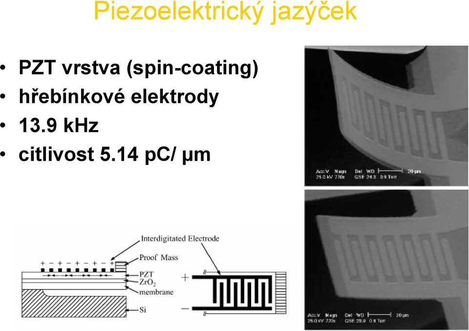 hřebínkové elektrody 13.