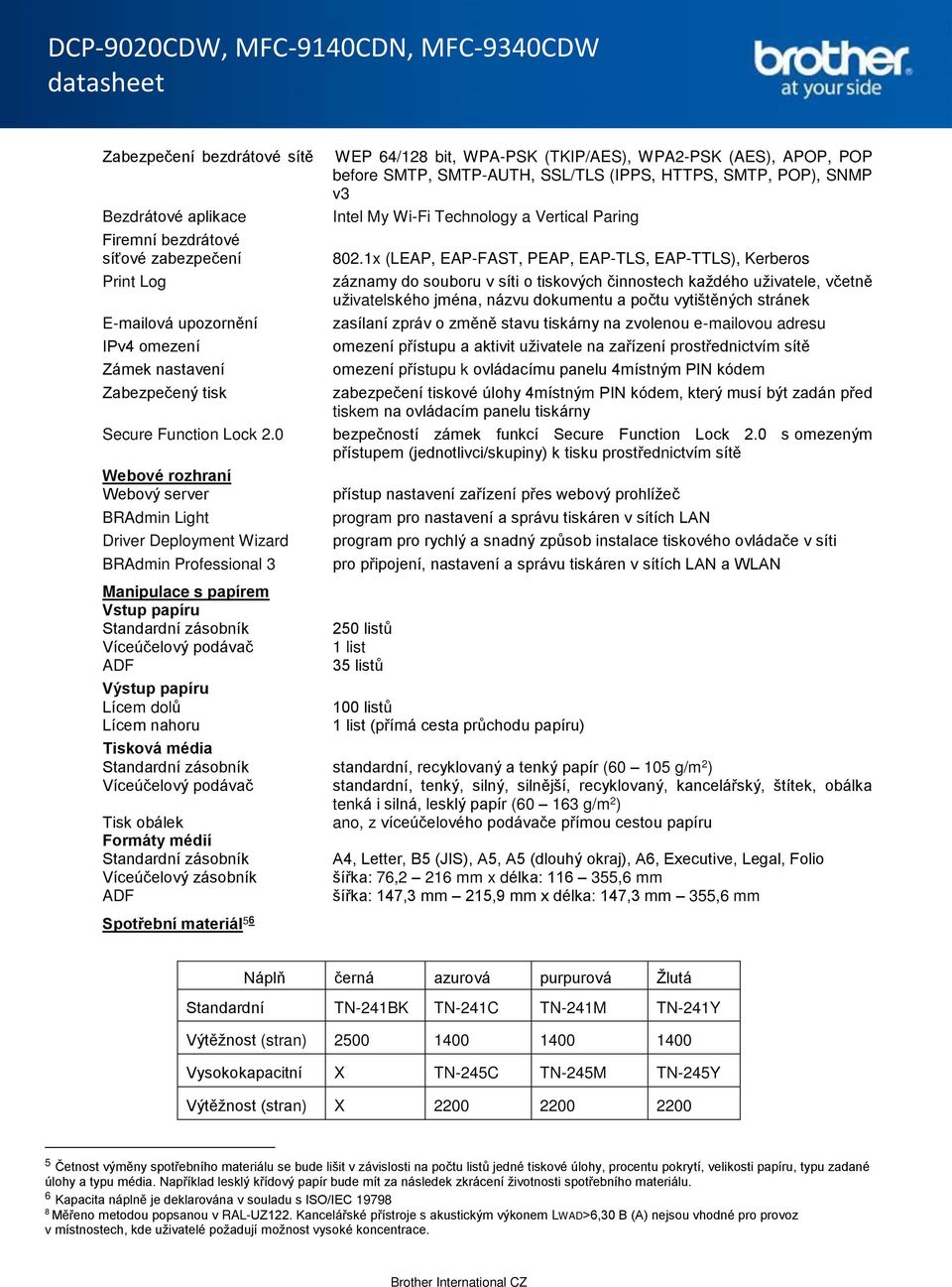 HTTPS, SMTP, POP), SNMP v3 Intel My Wi-Fi Technology a Vertical Paring 802.