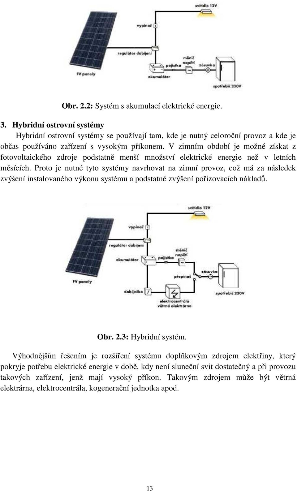 V zimním období je možné získat z fotovoltaického zdroje podstatně menší množství elektrické energie než v letních měsících.