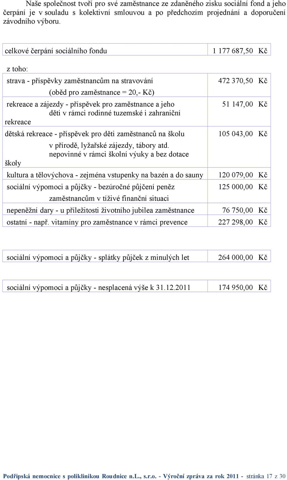 tuzemské i zahraniční rekreace dětská rekreace - příspěvek pro děti zaměstnanců na školu v přírodě, lyžařské zájezdy, tábory atd.