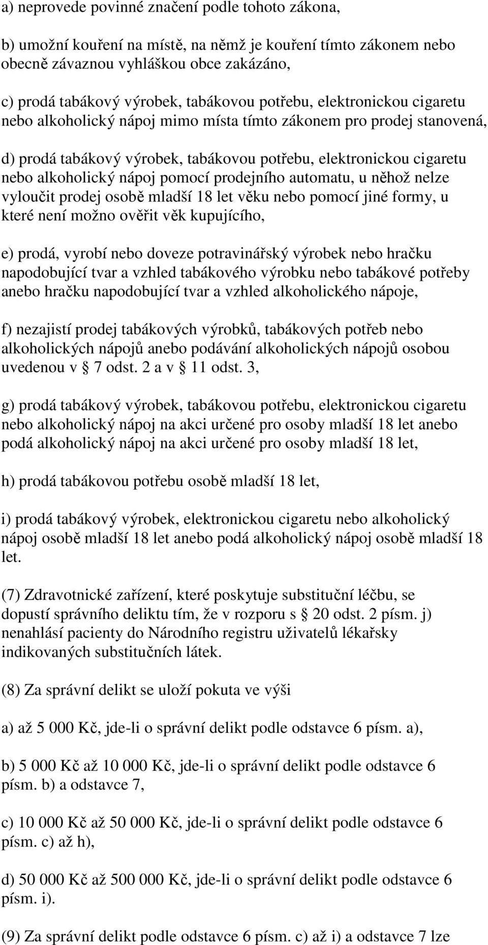 pomocí prodejního automatu, u něhož nelze vyloučit prodej osobě mladší 18 let věku nebo pomocí jiné formy, u které není možno ověřit věk kupujícího, e) prodá, vyrobí nebo doveze potravinářský výrobek