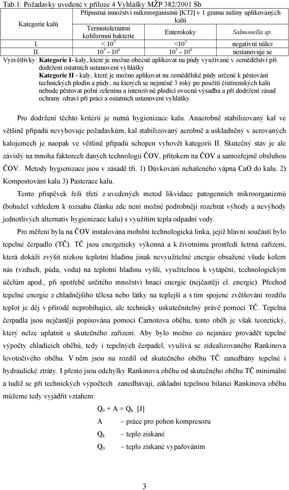 které je možno aplikovat na zemědělské půdy určené k pěstování technických plodin a půdy, na kterých se nejméně 3 roky po použití čistírenských kalů nebude pěstovat polní zelenina a intenzivně