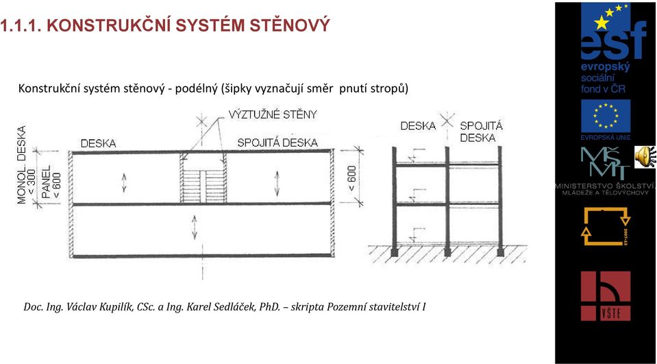 pnutí stropů) Doc. Ing. Václav Kupilík, CSc.