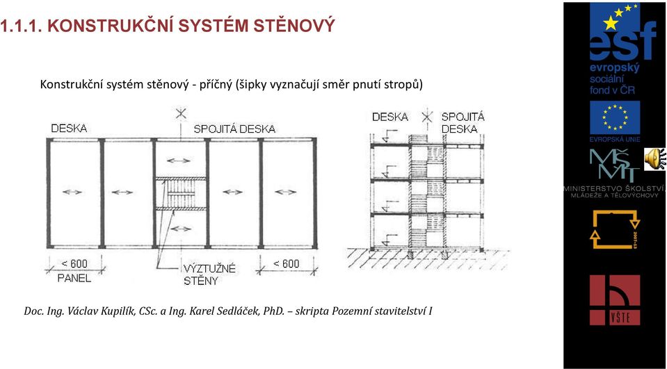 pnutí stropů) Doc. Ing. Václav Kupilík, CSc.