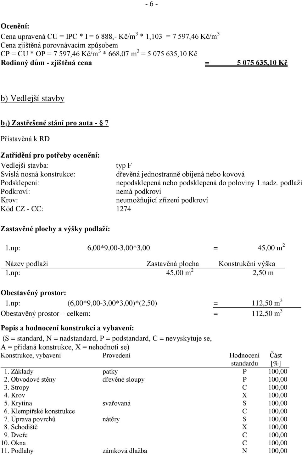 jednostranně obíjená nebo kovová Podsklepení: nepodsklepená nebo podsklepená do poloviny 1.nadz.