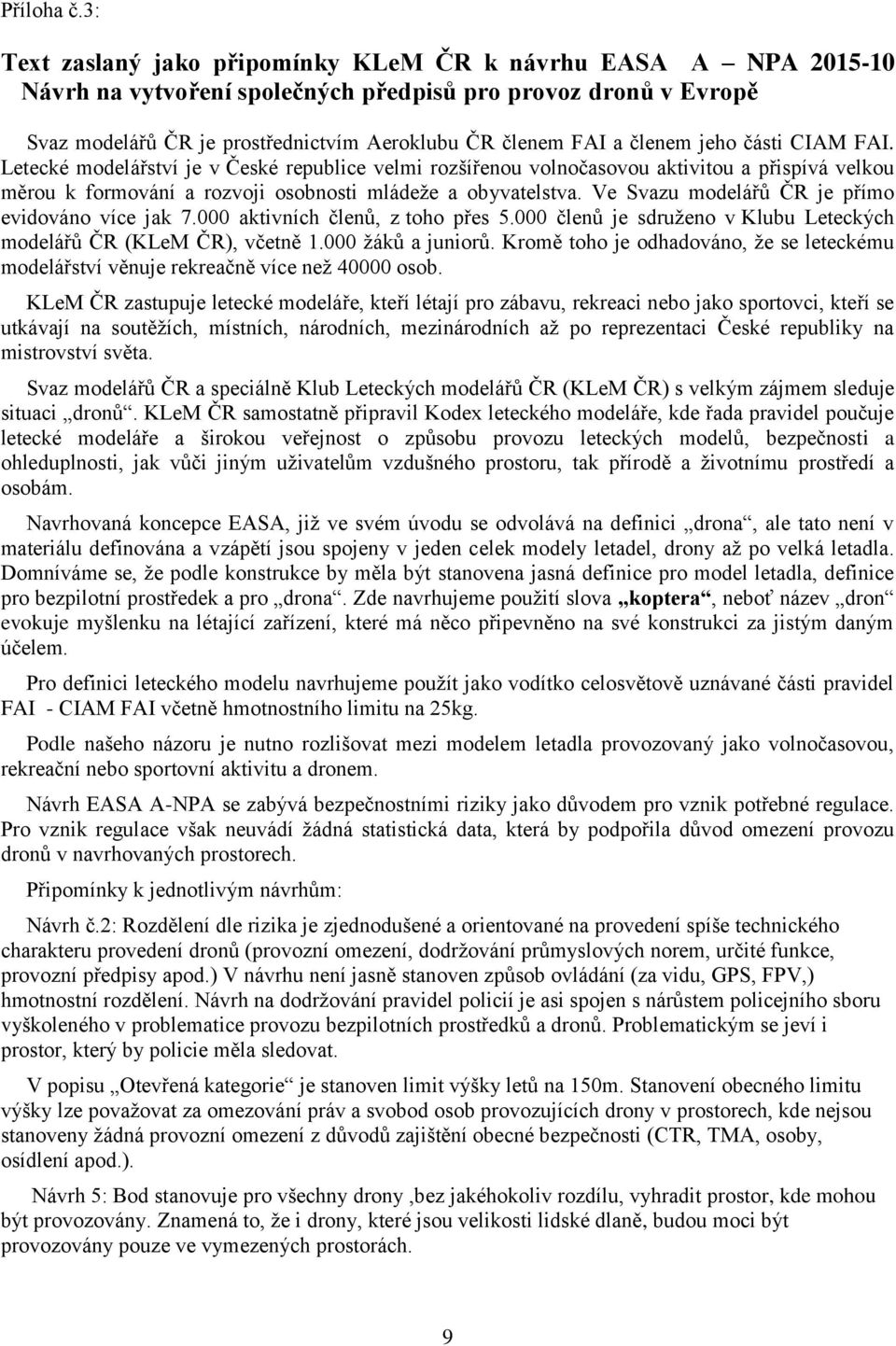 členem jeho části CIAM FAI. Letecké modelářství je v České republice velmi rozšířenou volnočasovou aktivitou a přispívá velkou měrou k formování a rozvoji osobnosti mládeže a obyvatelstva.