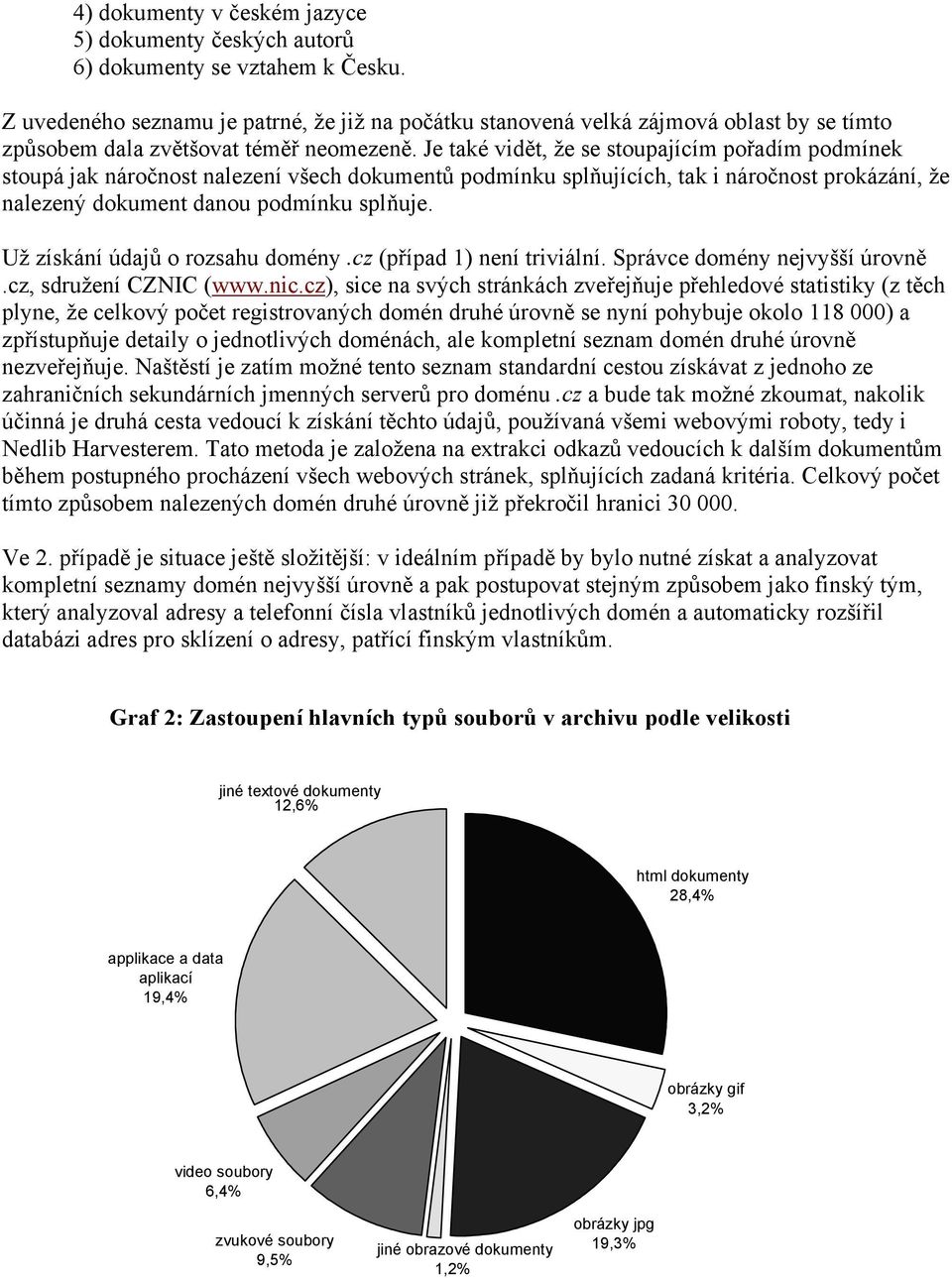 Je také vidět, že se stoupajícím pořadím podmínek stoupá jak náročnost nalezení všech dokumentů podmínku splňujících, tak i náročnost prokázání, že nalezený dokument danou podmínku splňuje.